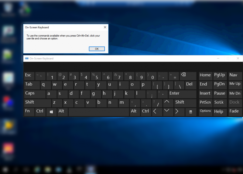 How to use Ctrl+Alt+Del key combination in Windows Remote Desktop