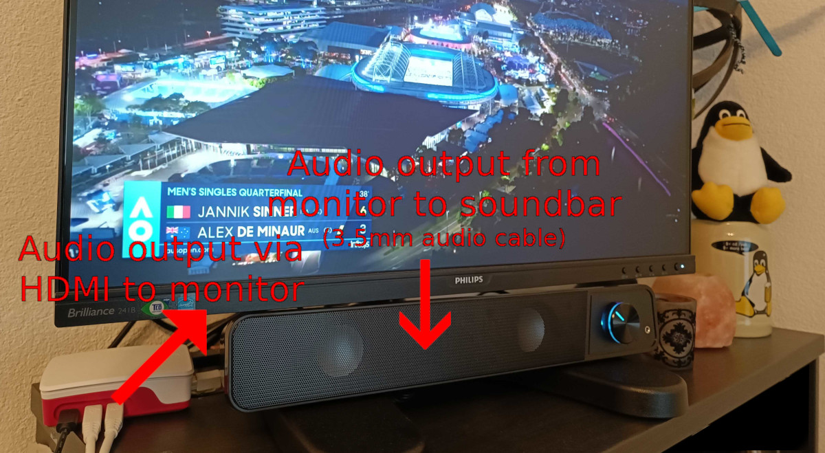 Rasbperry Pi audio output via monitor to soundbar