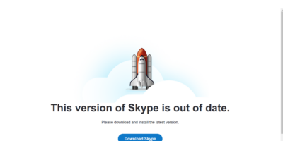 Skype update required